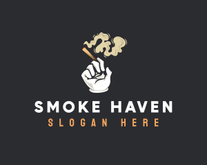 Smoke - Smoking Weed Cigarette logo design