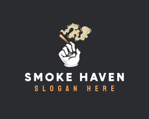 Smoking - Smoking Weed Cigarette logo design