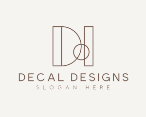 Modern Geometric Letter D logo design