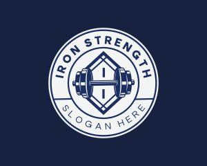 Weightlifting - Barbell Weightlifting Gym logo design