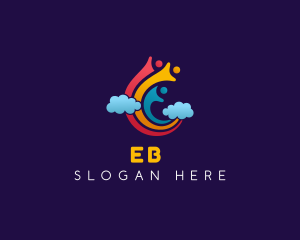 Baby - Children Rainbow Daycare logo design