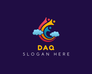 Parent - Children Rainbow Daycare logo design
