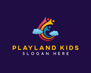 Children Rainbow Daycare logo design