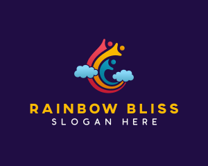 Children Rainbow Daycare logo design