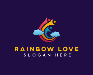 Children Rainbow Daycare logo design