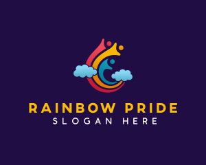 Children Rainbow Daycare logo design