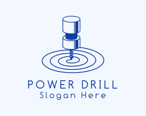 Spiral Drilling Machine logo design