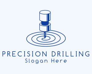 Drilling - Spiral Drilling Machine logo design