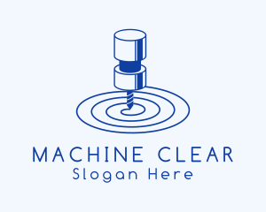 Spiral Drilling Machine logo design