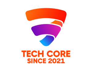 Colorful Shield Tech logo design