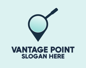 Point - Magnifying Glass GPS logo design