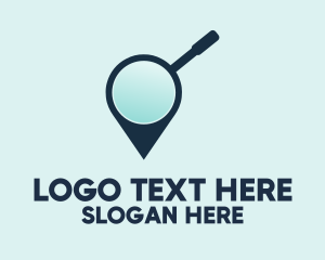 Place - Magnifying Glass GPS logo design