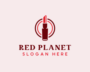 Modern Red Lipstick logo design