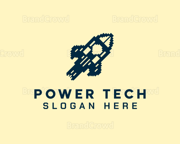 Tech Pixel Rocket Logo