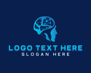 Brain - AI Brain Cyber Tech logo design