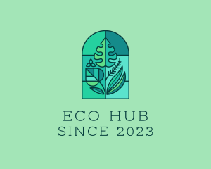 Ecosystem - Greenhouse Garden Plants logo design