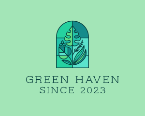 Garden - Greenhouse Garden Plants logo design
