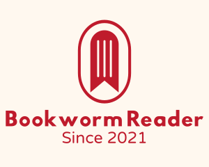 Red Bookmark Badge logo design