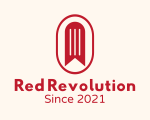 Red Bookmark Badge logo design