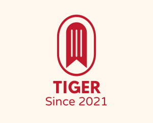 Red - Red Bookmark Badge logo design