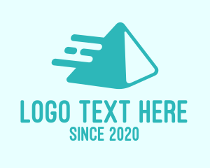 Fast Delivery - Teal Pyramid Express logo design