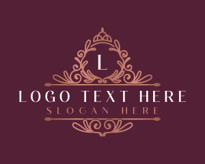 Fleur De Liz - Ornamental Crest Crown logo design
