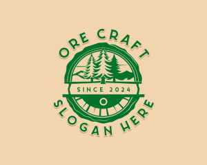 Camping Forest Tree logo design