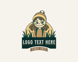 Outdoor - Girl Scout Camper logo design