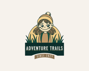 Girl Scout Camper  logo design