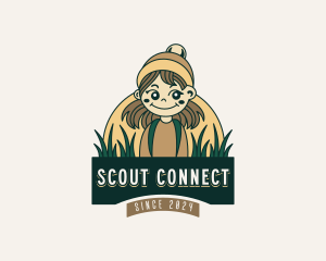 Girl Scout Camper  logo design