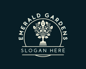 Gardening Plant Rake logo design