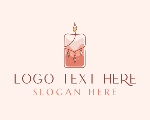 Scented Candle - Handmade Candle Decor logo design