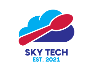 Sky Cloud Spoon logo design