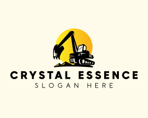 Excavator Digging Construction logo design