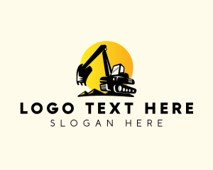 Excavator - Excavator Digging Construction logo design