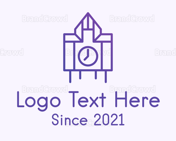 Purple Clock Structure Logo