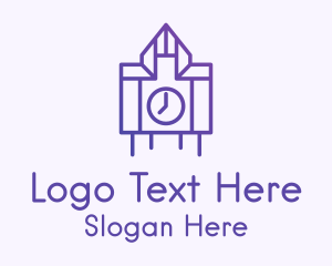 Purple Clock Structure  Logo
