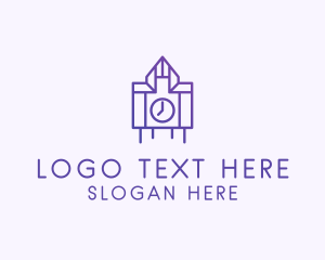 Purple Clock Structure  Logo