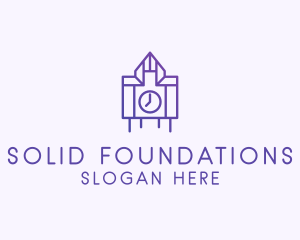 Purple Clock Structure  Logo