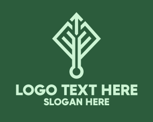 Arborist - Geometric Modern Plant logo design