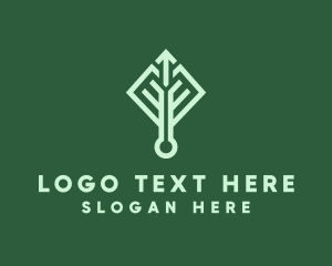 Botany - Geometric Modern Plant logo design