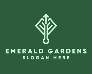 Geometric Modern Plant logo design