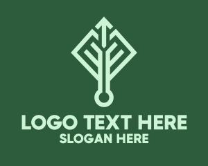Biology - Geometric Modern Plant logo design