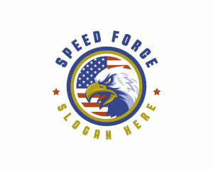 Patriotic American Eagle logo design