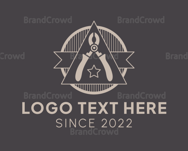 Industrial Pliers Tool Logo