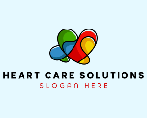 Colorful Heart Media logo design