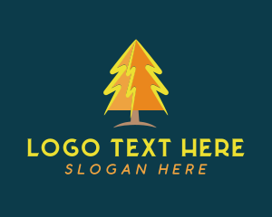 Forest - Electric Pine Tree logo design