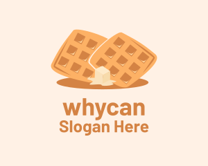 Waffle Butter Breakfast Logo