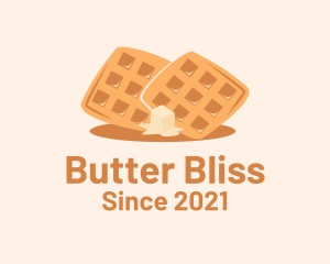 Butter - Waffle Butter Breakfast logo design