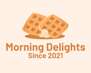 Breakfast - Waffle Butter Breakfast logo design